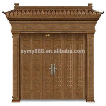 Puerta de entrada del chalet del acero inoxidable de la hoja doble delantera del nuevo diseño de la puerta 2018